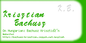 krisztian bachusz business card